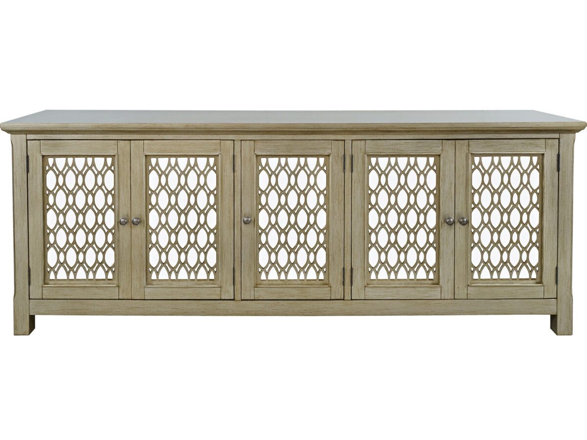 Złota Komoda Lustrzane Drzwi Dekoracyjne Szprosy – Avola