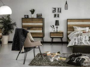 miniaturka Retro konsola z frontami 3D wykonanymi z akacji – Mondo