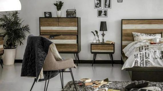 miniaturka Komoda retro z trójwymiarowymi frontami z akacji – Mondo