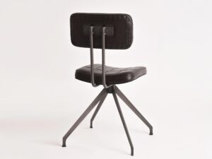 miniaturka Krzesło retro tapicerowane ekoskórą i miękkim siedziskiem – Willowbrook