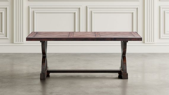 miniaturka Klasyczny Stolik Drewniany Intarsja w Jodełkę – Avola