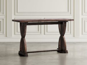 miniaturka Klasyczna Konsola Drewniana Intarsja w Jodełkę – Avola