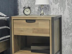miniaturka Szafka nocna loft z frezowanym uchwytem – Vento