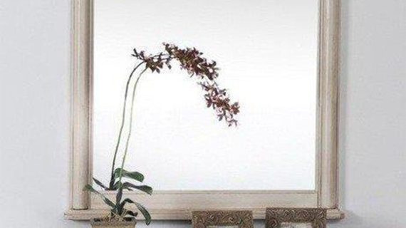 miniaturka Lustro prowansalskie z kremową frezowaną ramą – Garda