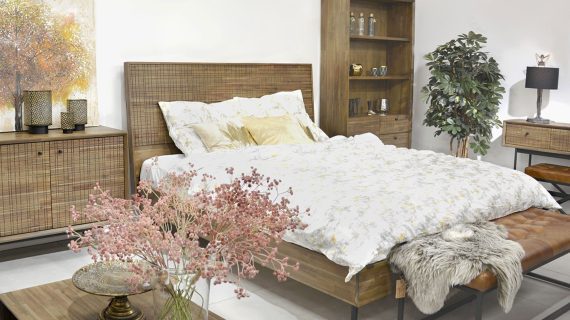 miniaturka Zestaw Sypialniany Łóżko 180cm Dwie Szafki Nocne – Enigma