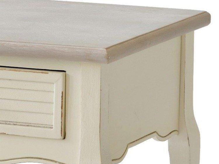 Górne wykończenie komody prowansalskiej z delikatnym frezem