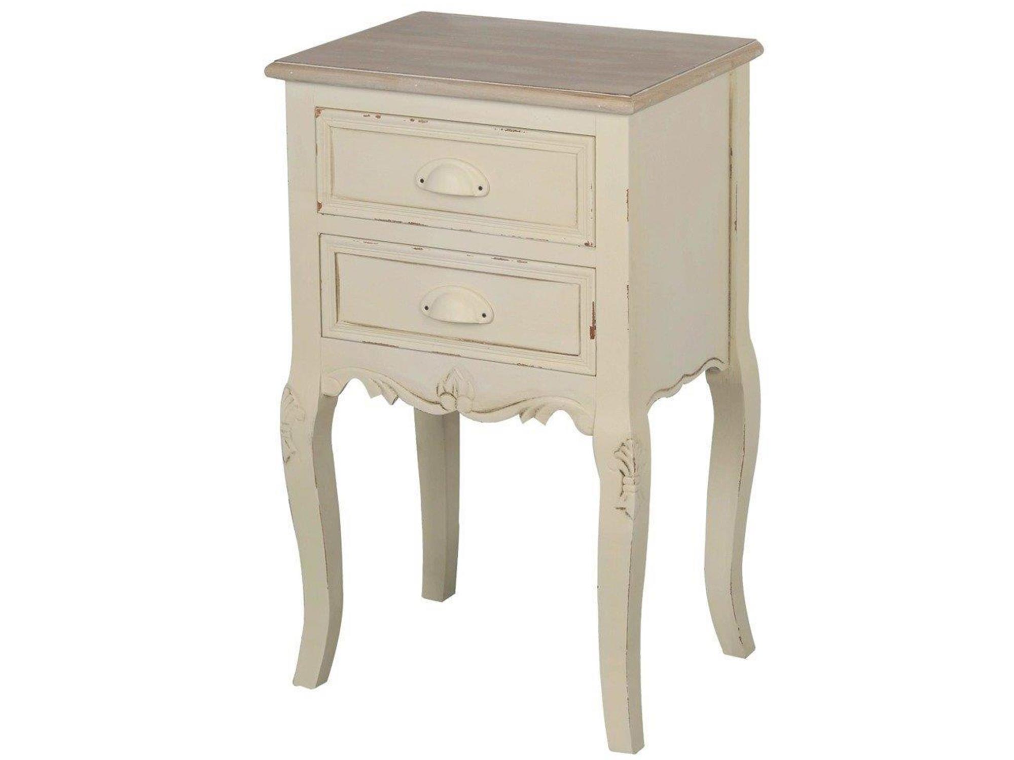 Szafka nocna retro z szufladami i giętymi nogami w stylu ludwikowskim Szafka nocna retro z szufladami i giętymi nogami w stylu ludwikowskim