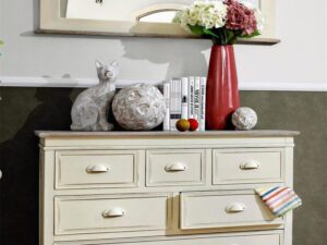 miniaturka Komoda kremowa prowansalska z rzeźbieniami – Sorrento