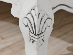 miniaturka Regał biały prowansalski z wieńcem w kolorze ciemnobrązowym – Sorrento White