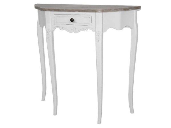 Konsola w stylu prowansalskim z białym efektem – Sorrento White