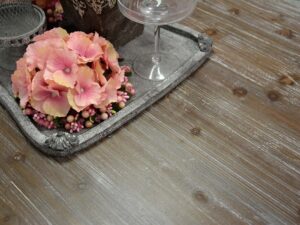 miniaturka Stół prowansalski okrągły z ciemnym blatem – Sorrento White