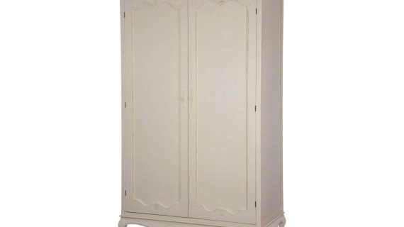 Szafa prowansalska z ozdobnymi uchwytami i ciemnobrązowym wieńcem – Savona