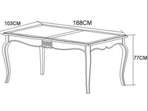 miniaturka Drewniany stół z miodowym blatem w stylu prowansalskim – Verona
