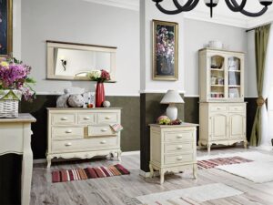 miniaturka Komoda z uchwytami muszelkowymi w stylu prowansalskim – Sorrento