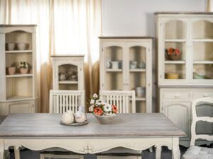 miniaturka Lustro kremowe w stylu prowansalskim – Sorrento