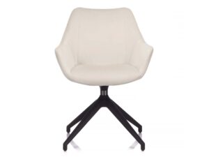 Nowoczesny fotel tapicerowany z aluminium Erin