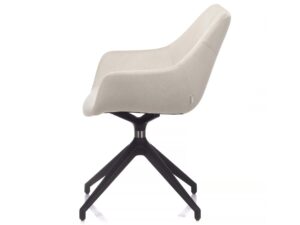 miniaturka Nowoczesny fotel tapicerowany z aluminium Erin