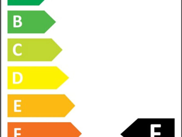 Etykieta energetyczna EU klasy F dla oświetlenia Sollux 12 kWh