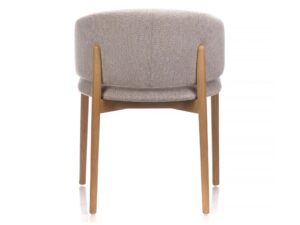 miniaturka Krzesło skandynawskie tapicerowane drewniane Sabrina