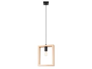 Lampa wisząca ARVIO z naturalnego drewna skandynawska