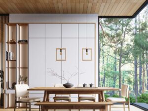 miniaturka Lampa wisząca ARVIO z naturalnego drewna skandynawska