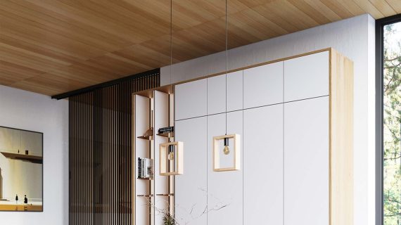 miniaturka Lampa wisząca ARVIO drewniana wenge loftowa