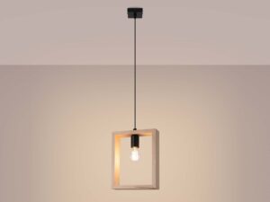 miniaturka Lampa wisząca ARVIO z naturalnego drewna skandynawska