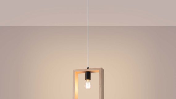 miniaturka Lampa wisząca ARVIO z naturalnego drewna skandynawska