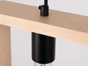 miniaturka Lampa wisząca ARVIO z naturalnego drewna skandynawska