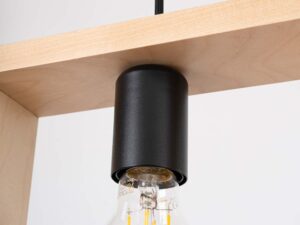 miniaturka Lampa wisząca ARVIO z naturalnego drewna skandynawska