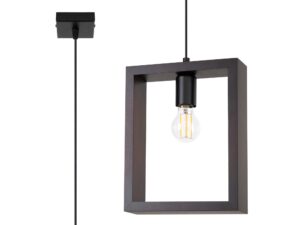 miniaturka Lampa wisząca ARVIO drewniana wenge loftowa