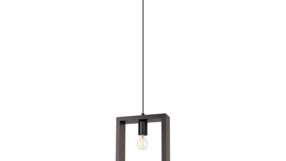 Lampa wisząca ARVIO drewniana wenge loftowa