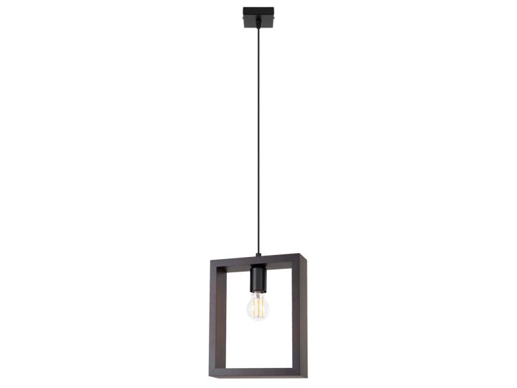 Lampa wisząca ARVIO drewniana wenge loftowa