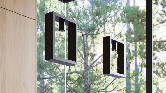 miniaturka Lampa wisząca ARVIO drewniana wenge loftowa