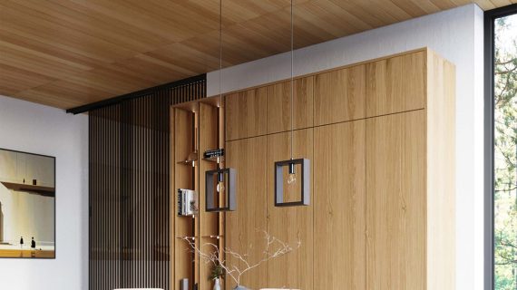 miniaturka Lampa wisząca ARVIO drewniana wenge loftowa