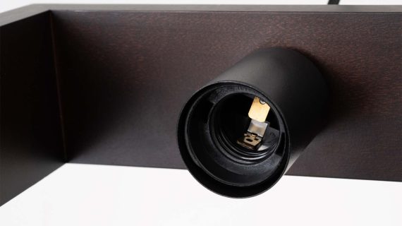 miniaturka Lampa wisząca ARVIO drewniana wenge loftowa