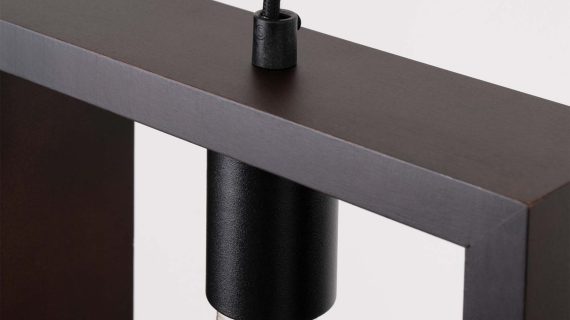 miniaturka Lampa wisząca ARVIO drewniana wenge loftowa