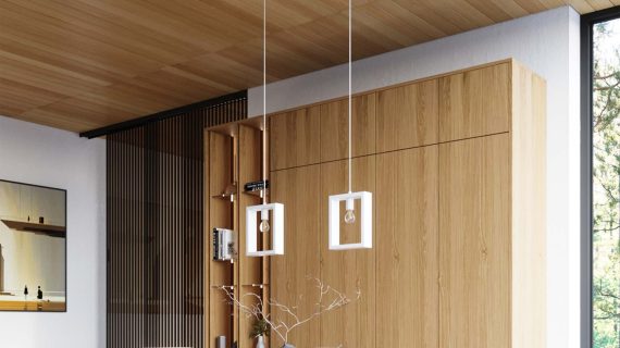 miniaturka Lampa wisząca ARVIO biała minimalistyczna