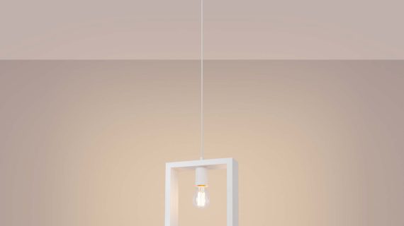 miniaturka Lampa wisząca ARVIO biała minimalistyczna