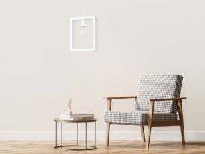 miniaturka Lampa wisząca ARVIO biała minimalistyczna