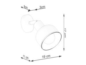 miniaturka Kinkiet ELVO biały minimalistyczny