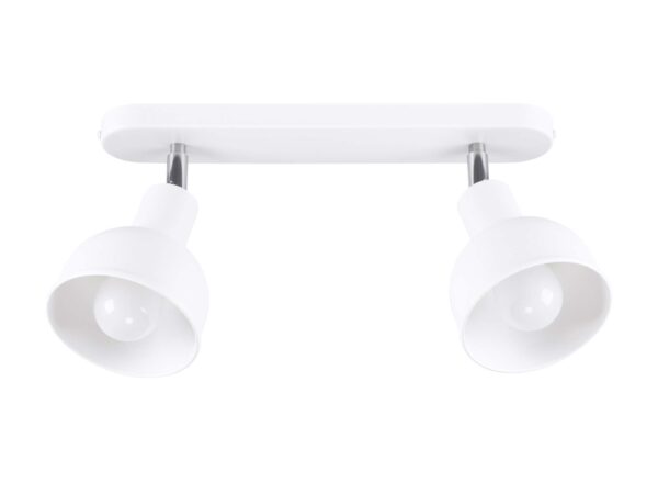 Listwa sufitowa biała z dwoma spotami regulowanymi