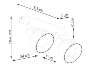 miniaturka Plafon ELVO 2 biały nowoczesny