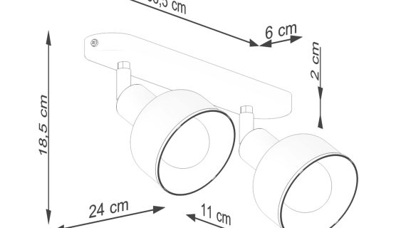 miniaturka Plafon ELVO 2 biały nowoczesny