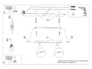 miniaturka Plafon ELVO 2 biały nowoczesny