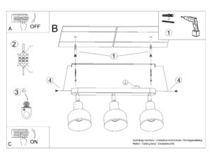 miniaturka Plafon ELVO 3 biały designerski