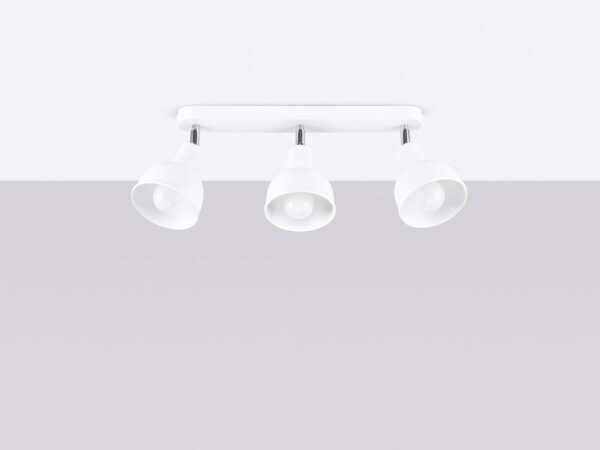 Biała listwa trzypunktowa spoty widok z boku