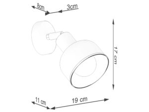 miniaturka Kinkiet ELVO czarny loftowy