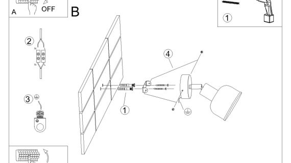 miniaturka Kinkiet ELVO czarny loftowy