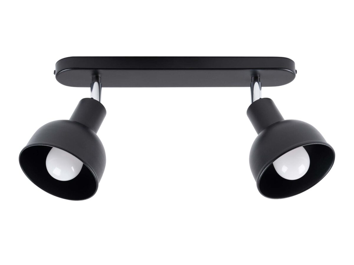 Plafon ELVO 2 czarny nowoczesny